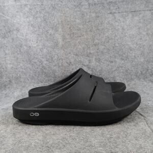 Oofos Shoes Womens 10 Mens 8 OOahh Slides Recovery Sandals Comfort Casual Black